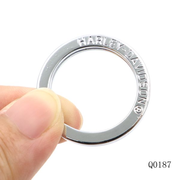 Carbon Steel Flat Key Rings Chrome Matte Black Key Ring 30mm