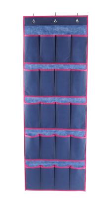 20 Breathable Pockets Cozy Organizer Over The Door Shoe Rack