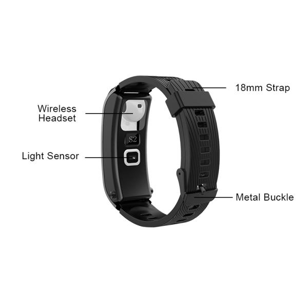 Дозор фитнеса слайдера S3 спать Wristband монитора фото поддержки 1,08 дюймов удаленное