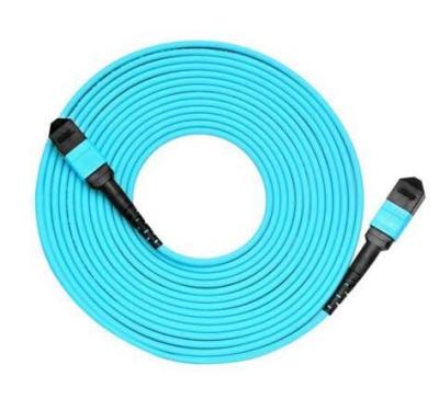 Couleur de fibre optique femelle femelle d'Aqua de noyau de la corde de correction Om3 de MTP Mtp 12