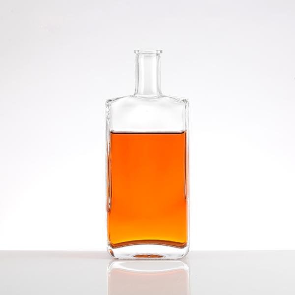 Destilerías de pequeños lotes Botella de vidrio con tapa Flint White Vodka Tequila Rum