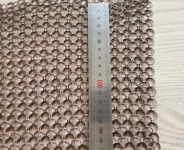 Stainless Steel 0.8mm Metal Coil Drapery Curtains Cascade Fabric Vacuum Plating