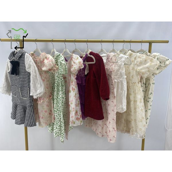 Mixed Size Children's Used Skirts Summer Dresses Comfortable Fashionable  Second Hand