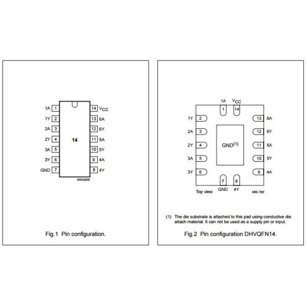 74HCT14D Electronic IC Chips Hex inverting Schmitt trigger