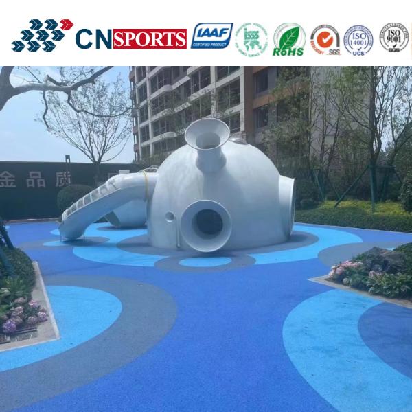 Colourful EPDM Rubber Flooring Constructed By PU Binder And Rubber Granules