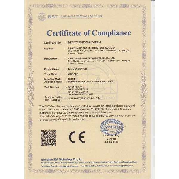 Выходное высокое напряжение -7500V±500V AC 220V 3 группы генератор отрицательных ионов AIR KJF01-03