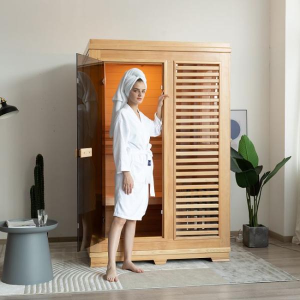 3000W Solid Wooden Traditional Heater Suana Steam Room For 2 People