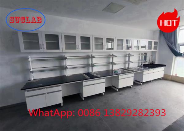 Durable Chemistry Lab Workbench Chemistry Lab Workstation with Chemical Resistant Laminate Worktop