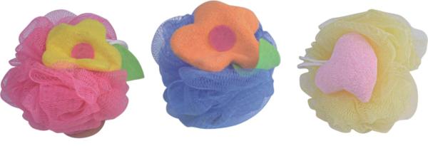 Odor-proof Flower Mesh Bath Sponge for Bathroom Gift / Shower Puff Sponge