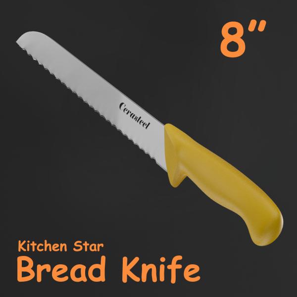 Professional 8 Cerasteel Bread Knife Ultra Sharp Cooking Knife