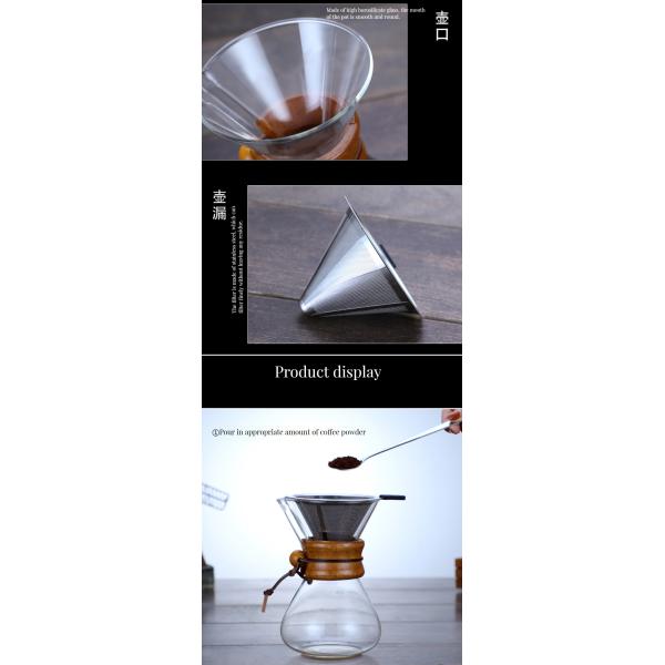 Customized Logo Double Wall Borosilicate Glass Coffee Maker for Unusual Heat Resistant
