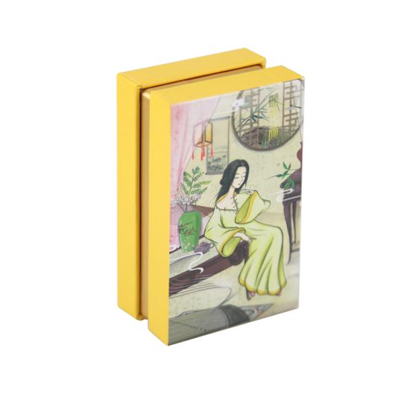 Коробка цвета золота косметическая упаковывая для продукта заботы кожи свечи установленного