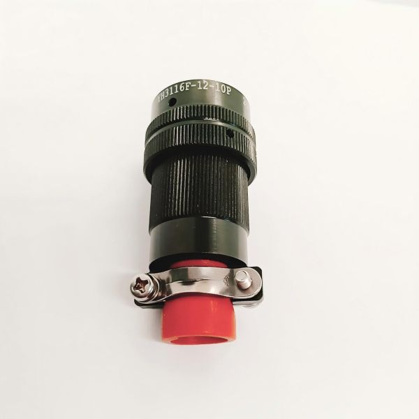 Aluminum Alloy Aviation Plug Connector Circular 10 Pin Plug Connector Small  With Backshell