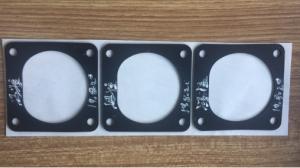 5.0mm Thick Black Silicone Rubber Pad ASTM Tested Five Hole Automotive Seals
