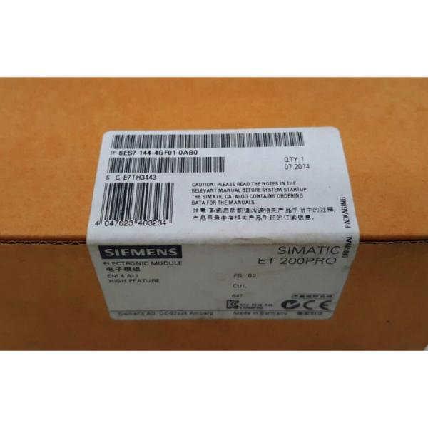 SIEMENS 6ES7144-4GF01-0AB0 SIMATIC DP, ELECTRONIC MODULE FOR ET 200 PRO 4 AI I HIGH FEATURE, +-20 MA; 0...20 MA; 4-20MA; CHANNEL DIAGNOSTICS; INCL. BUS MODULE, CONNECTION MODULE IO 6ES7194-4.