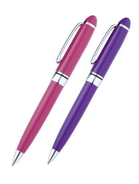 feature design metal logo pen,smooth writing stationery pen