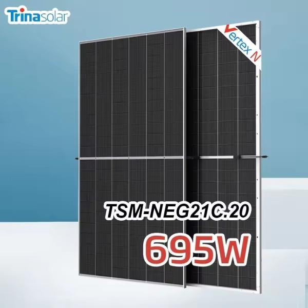 Trina Solar Vertex NEG21C.20 Bifacial PV Modules 665W 670W 675W 680W 690W 700W Solar Power Panels