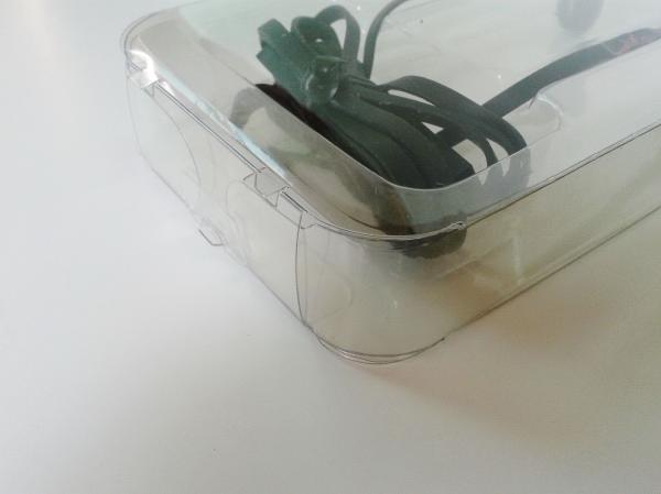 Offset Printing Plastic Earphone Packaging Box, Transparent Plastic Clamshell Box For Promotion