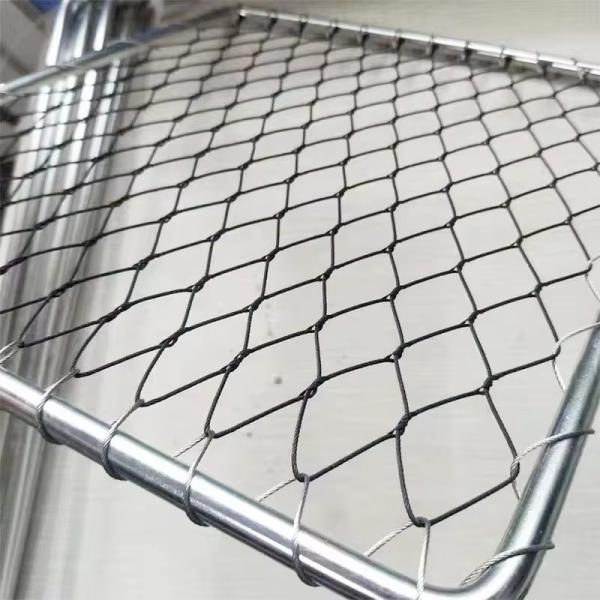 304 Stainless Steel 7x19 Wire Rope Mesh with 20mm-200mm Mesh Size for Handrail and Guard Rail Systems