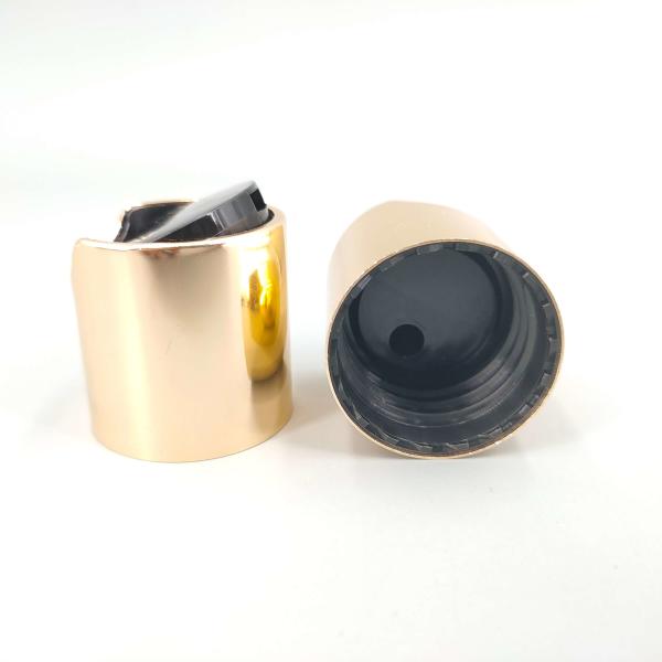 Aluminum Plastic Screw Bottle Cap 24/410 Silver Gold Disc Top