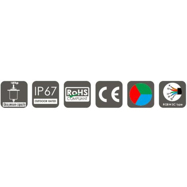 FC2XCS0657 FC2XCS0618 (RGB) 6 * 2W несимметричные света СИД Inground с установкой зажима или кронштейна