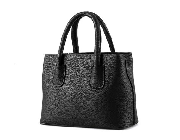 Cotton Lining Women's Tote Leather Handbags Separate Compartments For Storage