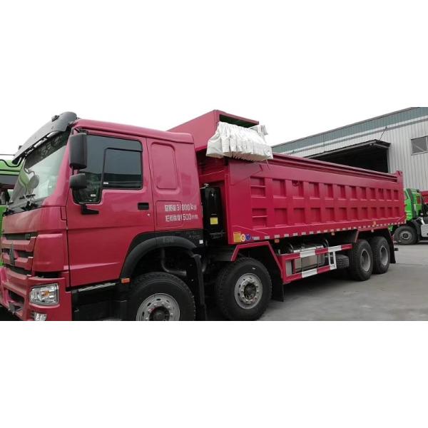 371HP Howo 12 Wheeler Dump Truck With ZF8118 Steering And HW76 Cabin