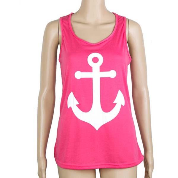 Summer Style Women's Anchor Tanks Top Fitness Debardeur Female Vest Tops