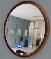 Miroirs de salle de bains lumineux carrés et circulaires avec cadre en plastique ABS