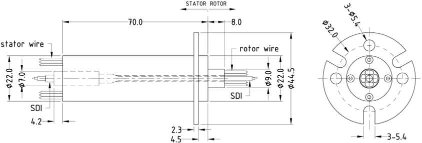 Customized Miniature Through Bore Slip Ring For Military Devices / Radar Antennas