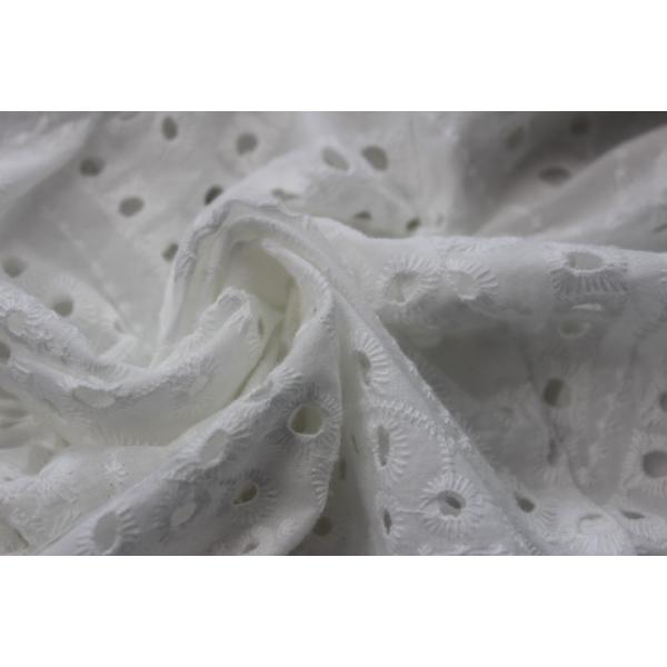 Cotton White Lace Embroidered Dress / Slim Fit Dress For Ladies Sexy Style