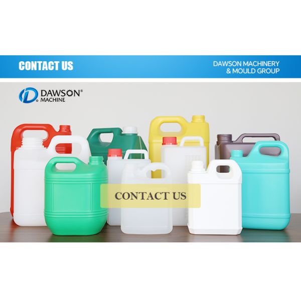 4 Screw Heating Zone Plastic Blow Molding Machine HDPE Jerrycan Bottle Production Line Clamping Force 270 KN Technology