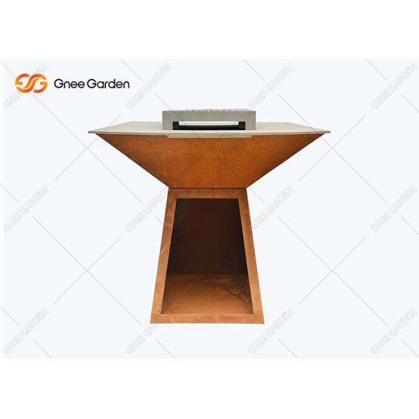 Customize Corten Steel Bbq Fire Pit Grill Corten Steel Iron Fire Pit Bbq Brazier