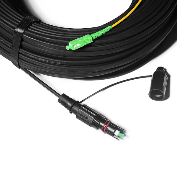 SC/APC aux cordes de correction pré Connectorized de câble d'interface du câble équipé de fibre de SC/APC FTTH