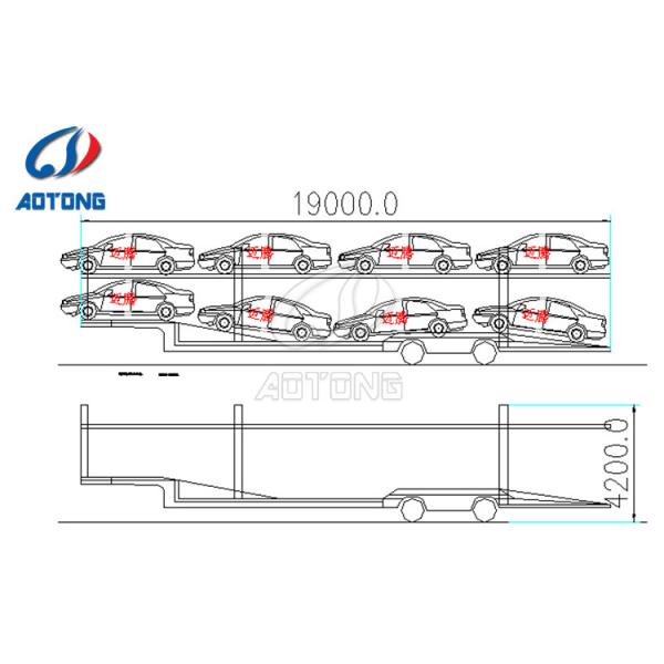 3 оси автотранспортер полуприцеп с стальным материалом и полезной нагрузкой 40000 кг