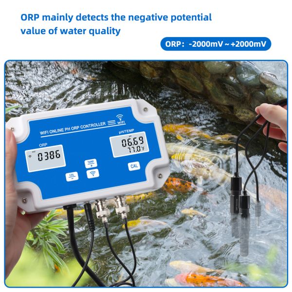 Smart Tuya Wifi Digital PH Meter with -2000~+2000mv ORP Monitoring Controller and 0-14PH Online PH Meter