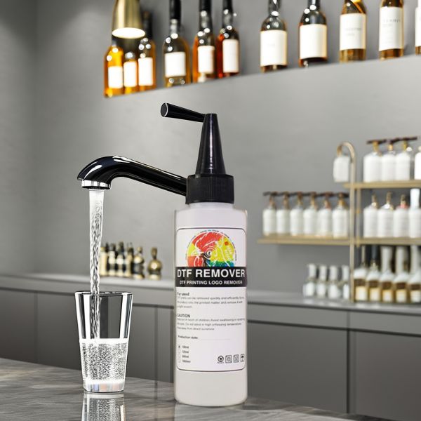 FCOLOR 100ML DTF Ink Remover Liquid Solution for Removing Clothes Logo Film Printing Pattern Adhesive for DTF Ink