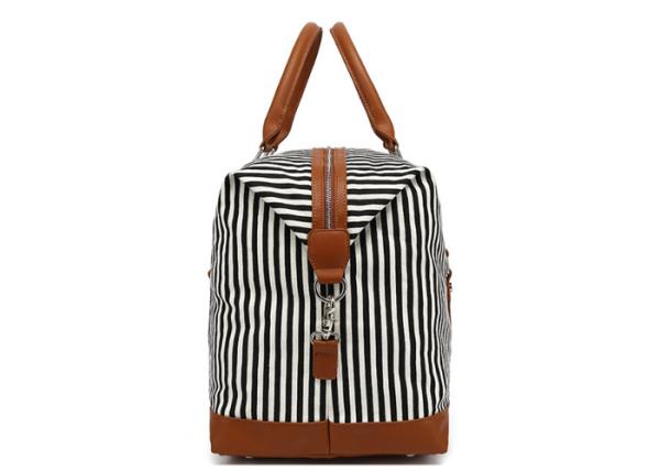Blue White Striped Dirtproof Carry On Travel Bag