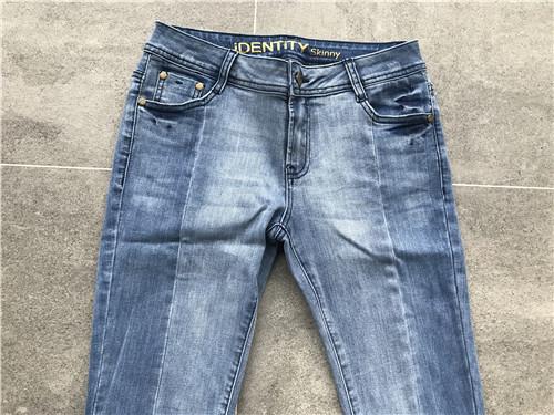 Custom Ladies Denim Jeans / Stretchy Skinny Jeans Womens Mid Rise Skinny Jeans TW73148