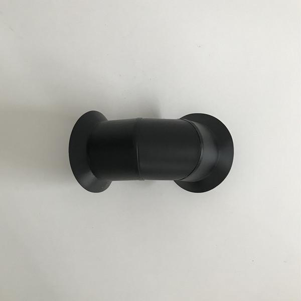 Powder Black 90 Degree Bend For Pellet Stove Chimney Pipe System