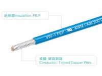 UL758 AWM1332 FEP Câble 300V/200C 20AWG VW 1 Bleu Moteur Générateur FEP Fil