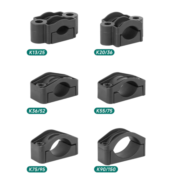 K55/75 Single Cable Cleat Nylon Single-Core Cable Clamp Clip Fastener PA66 Holder Electrical Cable Cleat