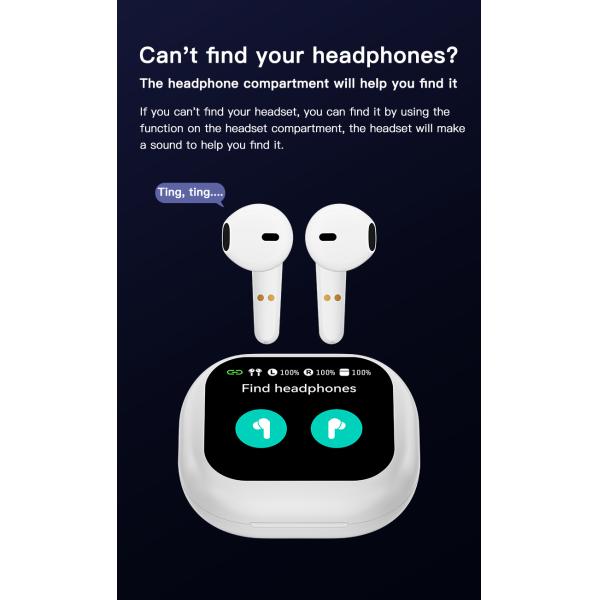 Audífonos inalámbricos Reducción de ruido de pantalla de color Audífonos Información en tiempo real