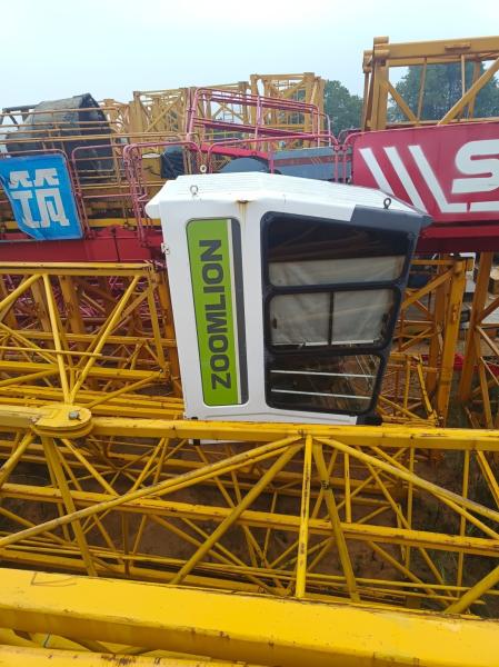 Les pièces de rechange fournissent 10 tonnes 65 mètres Zoomlion Flat Head Tower Crane vendu depuis 20 ans
