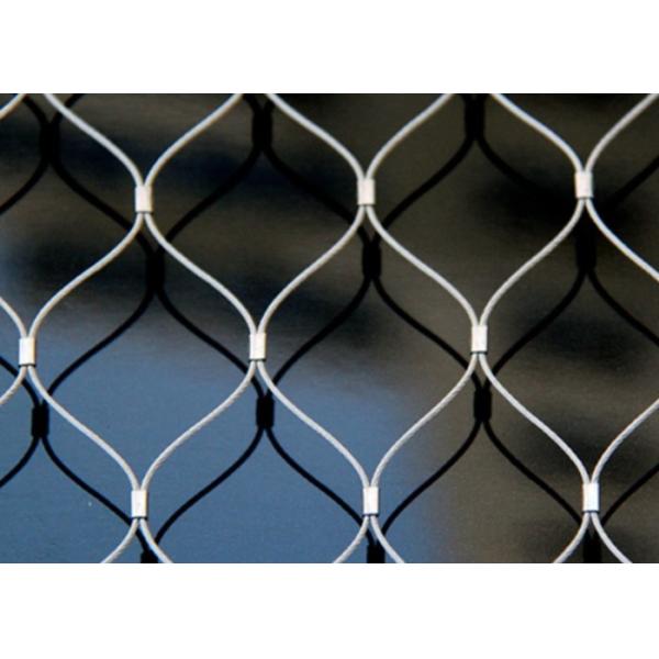 SS316 2mm Ferruled Steel Cable Netting Balustrade Stainless Steel Rope Net