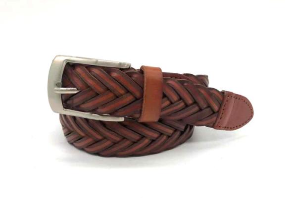 Woven Braided Cowhide Belts For Mens Casual Leather Belt