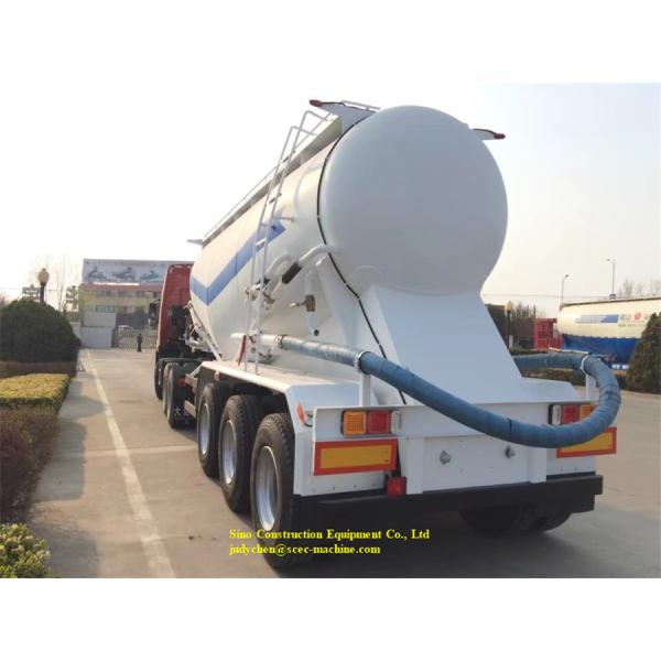 40m3 Bulk Cement Tanker Trailer Powder Tank Semi Trailer With Air Compressor