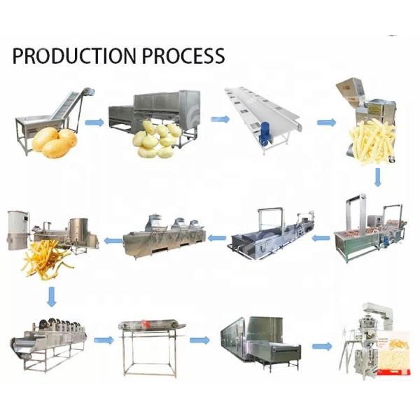 high quality full automatic fresh frozen french fries frying production line equipment lays potato chips making machine price