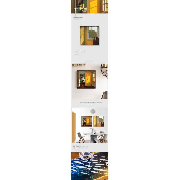 Modern Nordic Style Still Life Canvas Painting with Aluminum Frame and Sunshine Window