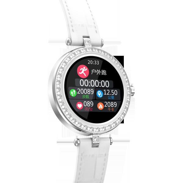 Round Screen IP68 Waterproof 230mah Silicone Smart Watch